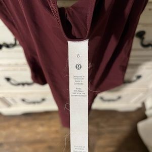 Lululemon lightweight tank, burgundy, size 8